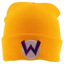 Armycrew Mario Luigi Waluigi Cosplay Costume Soft Beanie Hat - Wario Yellow