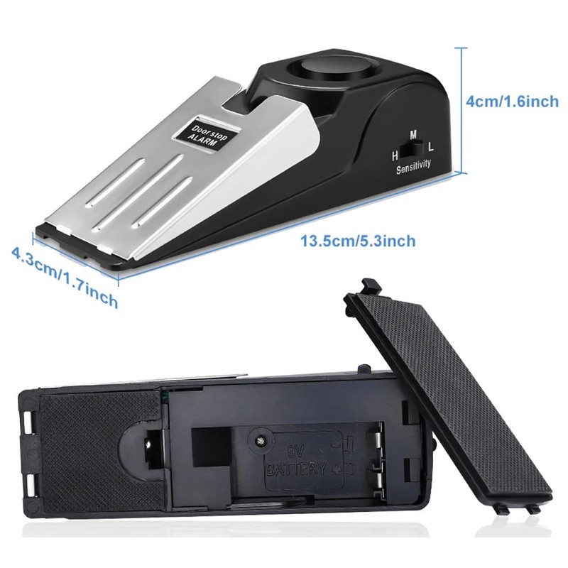 Meichoon 4 Pack Alarm Door Stopper Wedge Jammers for Inside
