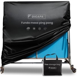 DICAPA Table Tennis Table Cover, Protective Cover for Folding Table Tennis Table, 165 x 70 x 165 cm, Waterproof and Resistant Material