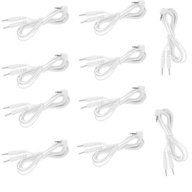 2mm Electrode Wires Cable for TENS Machine Connector Lead Wires,Unit Lead Wires for TENS Electrodes-Pin Electrode Wires-1 to 2,10PCS/Bag (10)