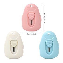 Honbay 6PCS Penguin Shaped Mini Utility Knives Creative Cute Animal Shape Letter Opener Portable Art Knife Retractable Envelope Knife Letter Opener Carton Opener Box Cutter