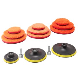 SPTA Microfiber Polishing Pads, 14pcs 3" 5" 6" Microfiber Buffing Pad Kits Removing Wax Buffer Pads Microfiber Cutting Disc Micro Fiber for DA/RO Car Polisher Polishing,Buffing,Waxing and Cleaning