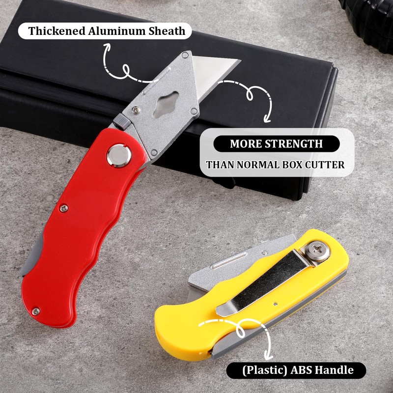 16 Pcs Folding Utility Knife 4 Color Retractable Box Cutter