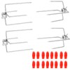 CPROSP 4 Meat Needles Stainless Steel BBQ Meat Clamp with