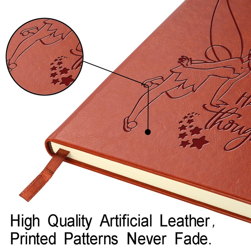 WHLBHG Tinker Bell Leather journal notebook Tinker Bell Lover Gift