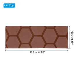 PATIKIL Cutting Knife Handle Heat Shrink Sleeve 1.2x4.9", 4 Pack Chef Cutter Non Slip Wrap for Kitchen Knife Management, Brown Hive Pattern