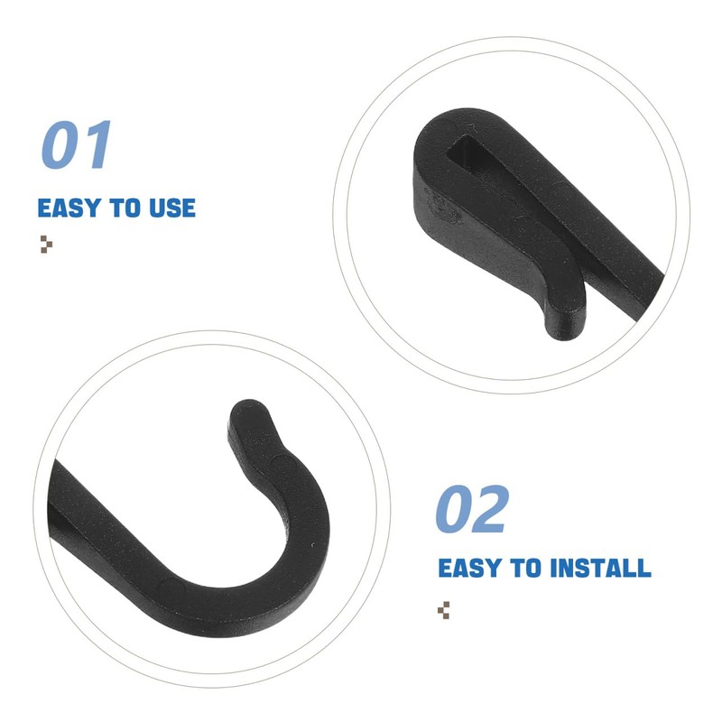 12pcs J Shaped Hook: Plastic Clip On Hanger - Kitchen