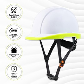 LOHASWORK Cap Style Hard Hat, ANSI Z89.1 & OSHA Approved Hardhat, Class E Non-Vented, Casco de Construccion, 6-Point Ratchet Suspension, Adjustable Construction Safety Helmet for Men Women