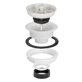EZ-FLO 30006 Sink Strainer - Economy - Abs Body White