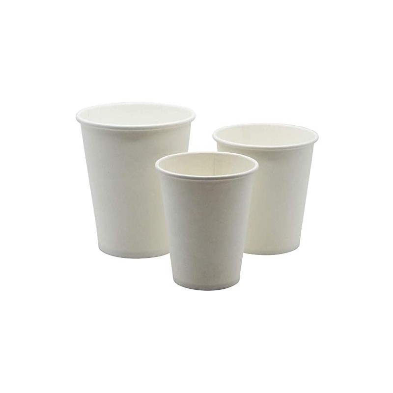 HOT BARGAINS, 1000 x 12oz Single Wall White Paper Cups