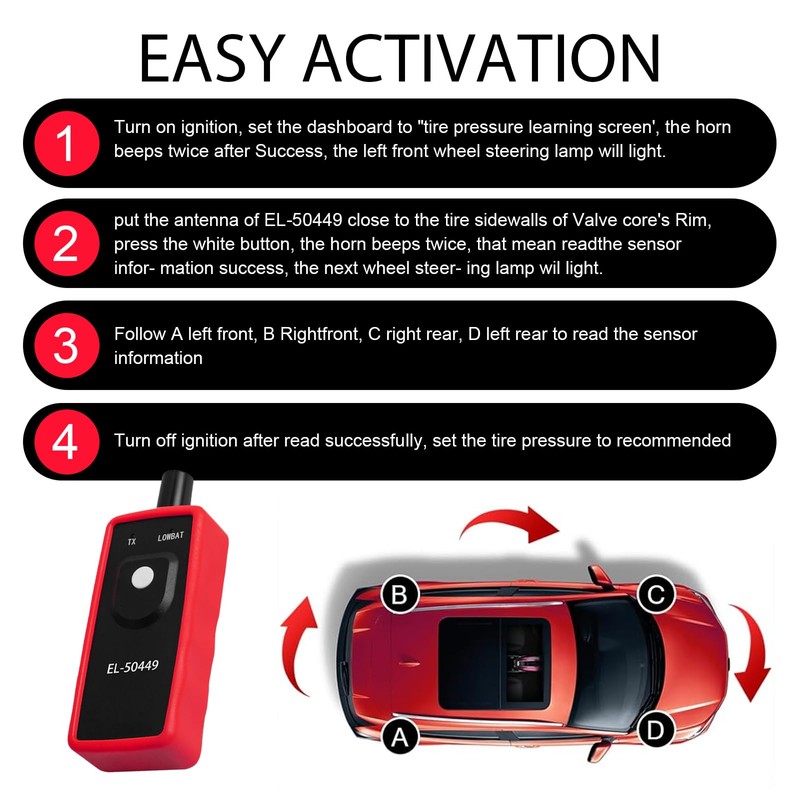 MLY EL-50449 TPMS Relearn Tool, TPMS Reset Tool for Ford