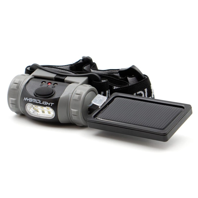 HYBRIDLIGHT Solar/Rechargeable 75 Lumen LED Head Lamp with Detachable Compact