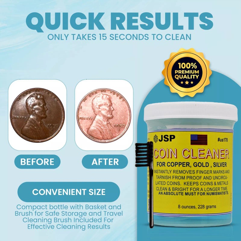 JSP Super Coin Cleaner for Copper Gold Silver Precious Metals