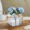 Tioncy 12 Pcs Clear Square Vase 6'' x 6'' Acrylic