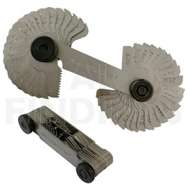 Whitworth 55 Blade : Screw Pitch Thread Gauge BSW Metric Nuts Bolts Lockable Bolt (90)