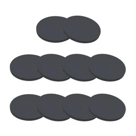 PATIKIL Rubber Solid Discs Washers, 10 Pcs 15mm OD x 1mm Thick Rubber Round Gasket Pad Bushings Spacer Washer for DIY Gasket Craft, Black