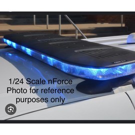 LED Ready Lightbar 1/24 25 27 LED Ready nForce Black Lightbar Sheriff Highway Patrol Police