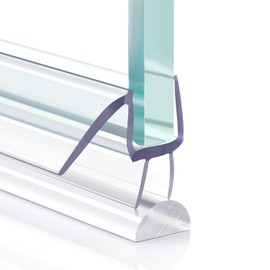 Shower Door Bottom Seal, 2 PCS 3/8" x 36" Shower Door Sweep for 3/8 Inch Glass, Frameless Glass Shower Door Seal Strip, Stop Shower Leaks and Create a Water Barrier