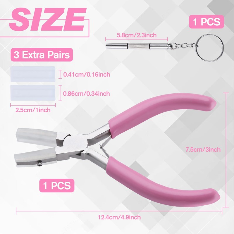 LEONTOOL 5-Inch Double Nylon Jaw Pliers with 3 Pairs of