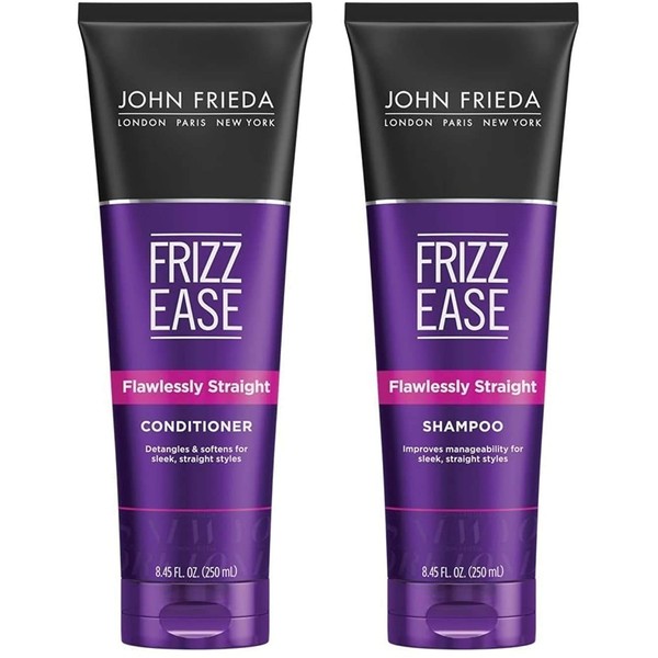 John Frieda Frizz-Ease Flawlessly Straight Shampoo and Conditioner Duo Set, 8.45 Ounce Each
