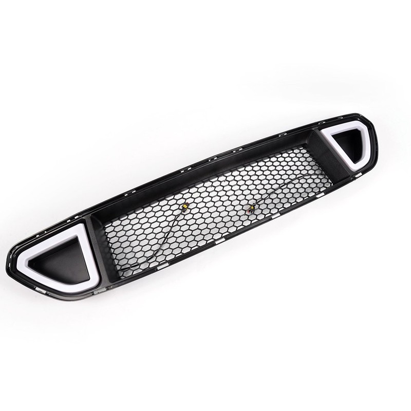 CROSSDESIGN Mesh Front Bumper Upper Hood Grille, Compatible With 2015-2017