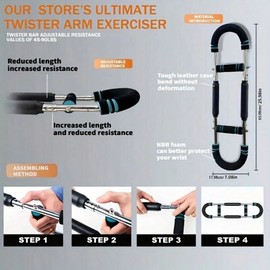 fashnix Adjustable Arm & Chest Muscle Trainer For Mens Resistance Twister Arm Exerciser