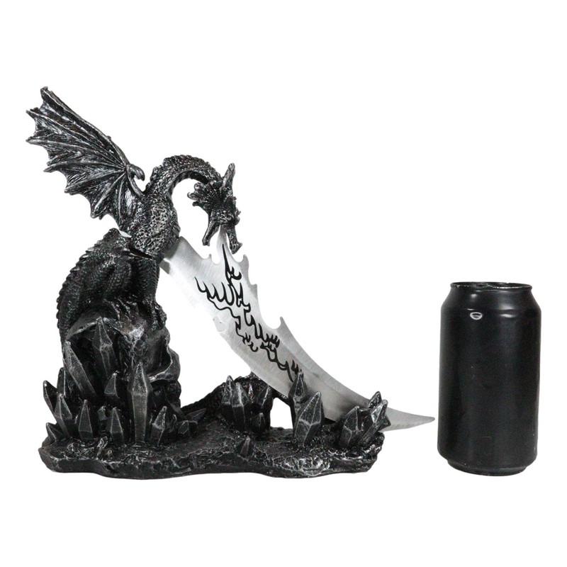 Ebros Gift Dreamwork Fantasy Leviathan Dragon On Graveyard Dracula Skull