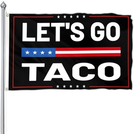 Let's Go Taco Flag 3X5 Ft Outdoor Flag with 2 Brass Grommets, for Garden Yard Bedroom Decor
