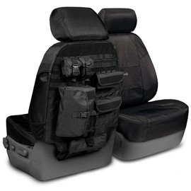Coverking Custom Fit Seat Cover Designed for Select Subaru Models: 1 Row, 2 Backing, 6 Pouches, Tactical Ballistic Fabric, Black