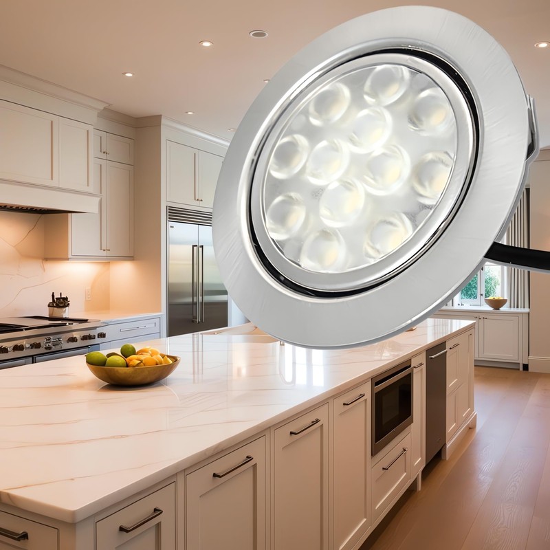 Rolux 5x LED Einbauspots für Möbel – flach, in moderner