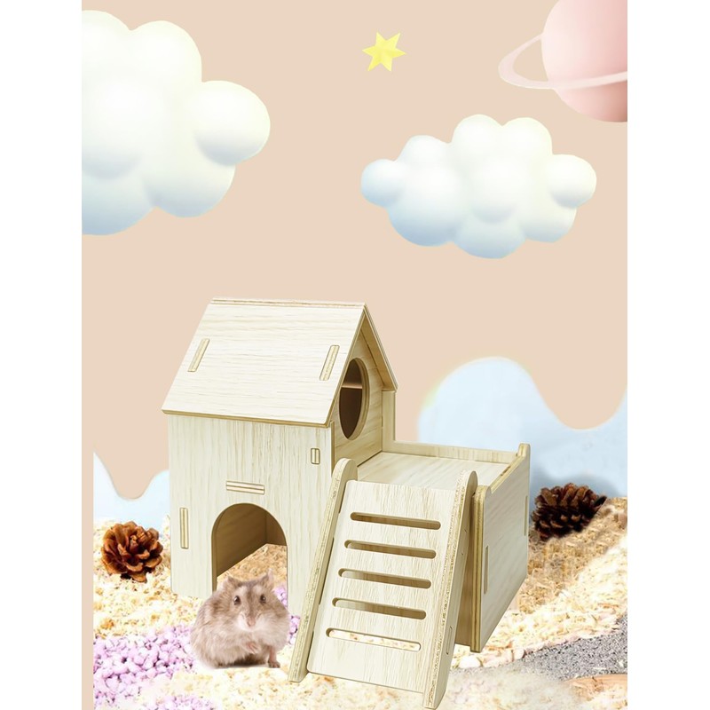Sirvarni Hamster Hideout Cage Accessories - Hamster House and Habitat