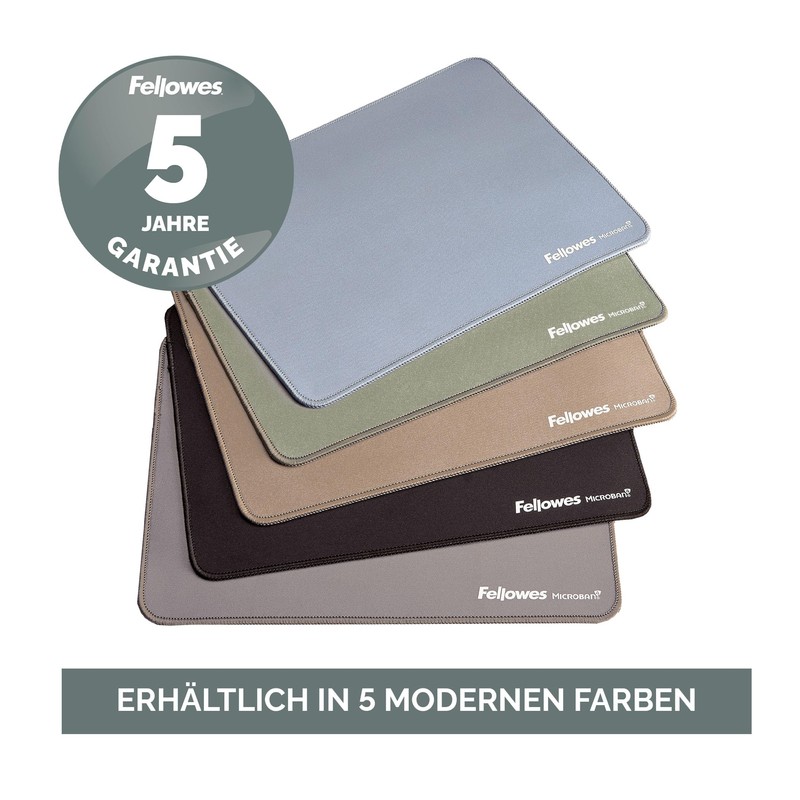 Fellowes Breyta Extra Großes Ergonomisches Mauspad Salbeigrün – rutschfeste Gummibasis,