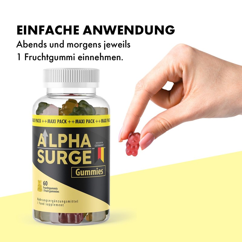 Alpha Surge Gummies | deine genussvolle Unterstützung | Speziell entwickelte