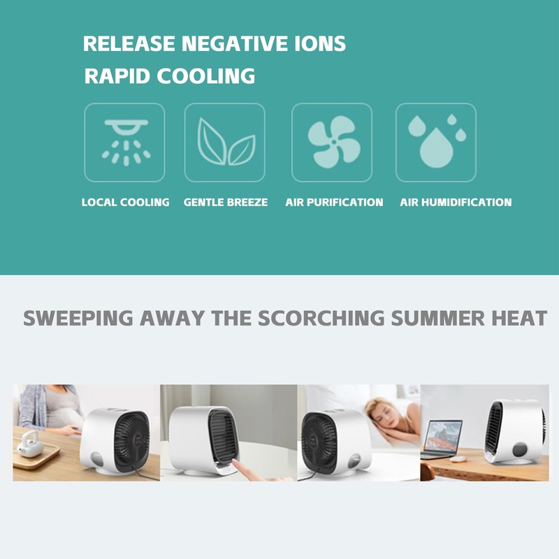 AnnuoYi Portable Air Cooler | Multi-Speed Portable Fan | Quiet