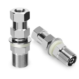 2PCS SO-239 CB Radio Antenna Stud Mount, Heavy Duty Copper Nickel Plated, 3/8-24 Thread Standard CB Mount Compatible with PL-259 Antennas for Truck RV Boat SUV