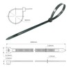 Cable Ties - 500 Pack 200mm x 3.6mm Black Beeway