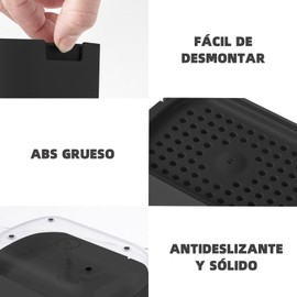 AMZYYDS jaboneras para Cocina,Dispensador de Jabon Cocina,Dispensador Jabon Cocina,jabonera para Cocina, jabonera Cocina, para Fregaderojabonera para Fregadero de Cocina jabonera de Cocina(Negro)