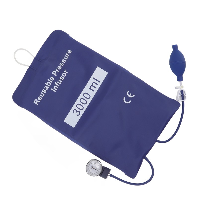 3000ml Pressure Infuser Bag with Pump and Metal Gauge for