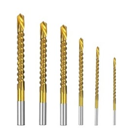 XiBany 3/6pcs Cobalt Drill Bit Set Spiral Screw Metric Composite Tap Drill Bit Tap Twist Drill Bit Set for Cutting Drilling Polishing
