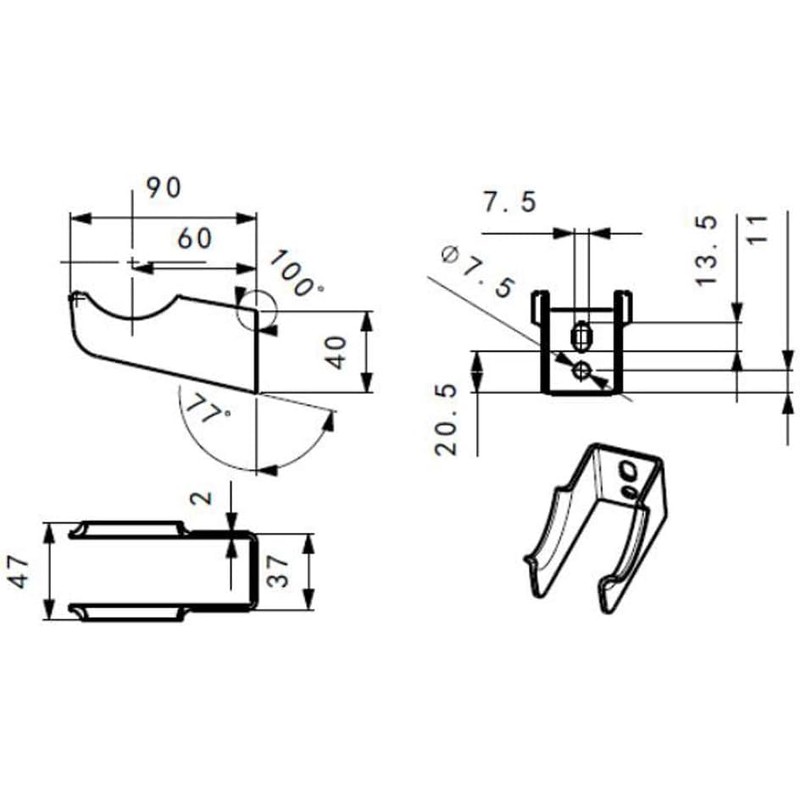 NRG Radiator Brackets Traditional Cast Iron Designer Double Column Wall