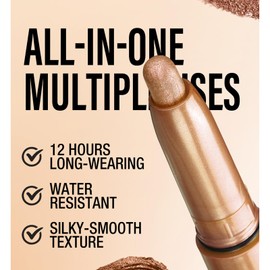 Kyannkara Eyeshadow stick Smooth Cream Shimmer Shadow Nude Matte Smoker Eyeshadow Pencil Long Lasting Waterproof Highlighter F07