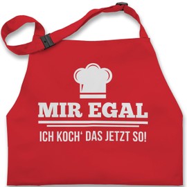 Shirtracer - Children's Apron for Boys and Girls – Mir egal ich koch das jetzt So I Gift Cooking I Hobby Chefs, 4 Red