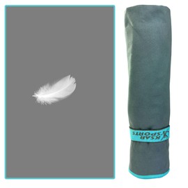 Microfibre Towel, Quick Dry Towel & Beach Towels ultra lightweight compact & fast-drying for Travel camping Gym Hiking and swim towel (XL 180cm x 90cm, Grey)