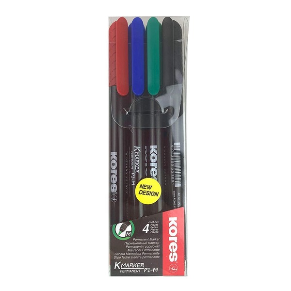 Kores - Coloured Permanent Marker Pens - K-Marker P1, Fine