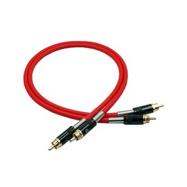 MOGAMI 2549 RCA Audio Line Cable, Set of 2, REAN (NEUTRIK) NYS366BG (Red, 15.7 inches (40 cm)