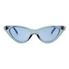 ShadyVEU Slim Small Exaggerated Cat Eye Sunglasses Clear Translucent Candy