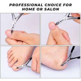 OCBA Cuticle Nail Clipper Cutter Stainless Steel Nipper for Fingernails Toenails Cuticle Remover for Men & Women in Leather Pouch (Nail Cutter)