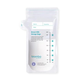 50 bolsas de almacenamiento de leche materna - Bolsa de almacenamiento de leche materna sin BPA, doble sello resistente a fugas, indicador de temperatura, boquilla de fácil vertido