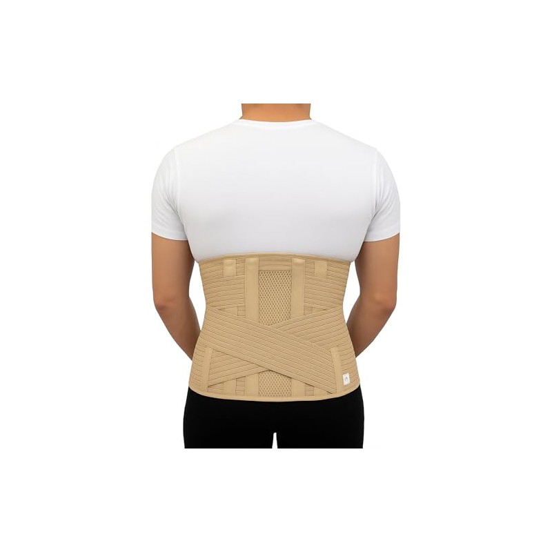Faja Sacrolumbar Ergonómica Negra Extra Grande Con Varillas De Aluminio