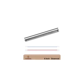 6 Inch Ceiling Fan Downrod, 1" Diameter Nickle Ceiling Fan Extension Rod (No Threads) with 5 x 18-AWG Wires,Universal Down Rods for Ceiling Fans,Easy Installation